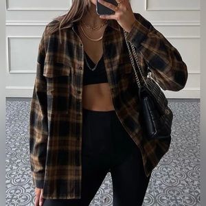 12th Tribe FIRESIDE MOCHA PLAID FLANNEL